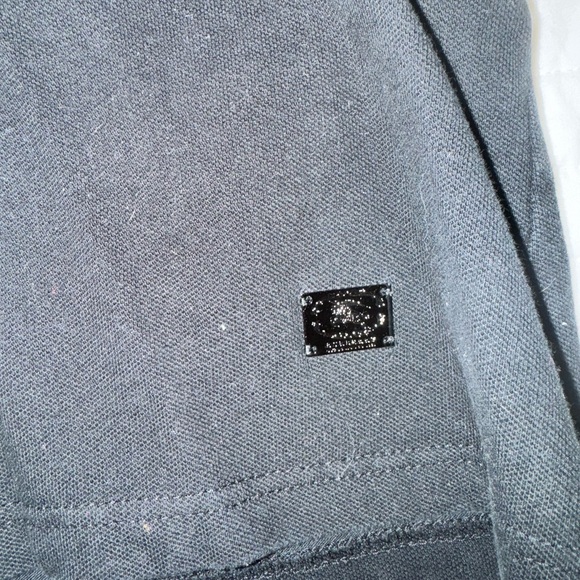 Black Burberry Polo Shirt with Puff Sleeves - Picture 3 of 4